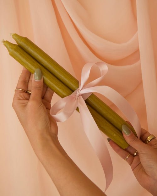 Taper Candle Pair + Holders